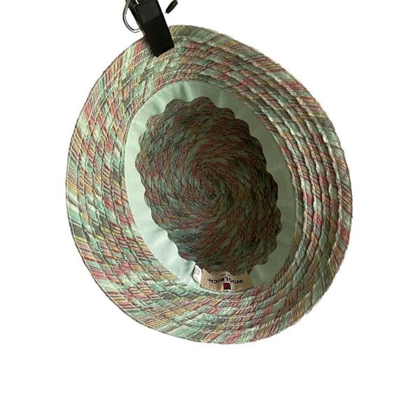 WOOLRICH Multicolor Cotton Bucket Hat Sun Hat Mint Green Pink One Size - Picture 7 of 11